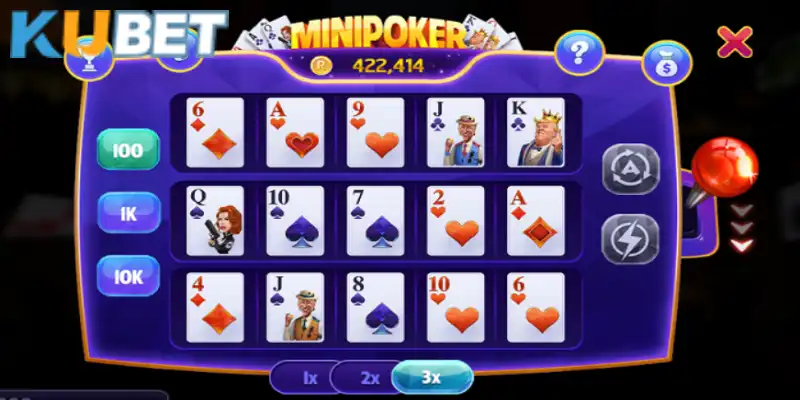 Mini Poker đổi thẻ tại Kubet có lối chơi hấp dẫn